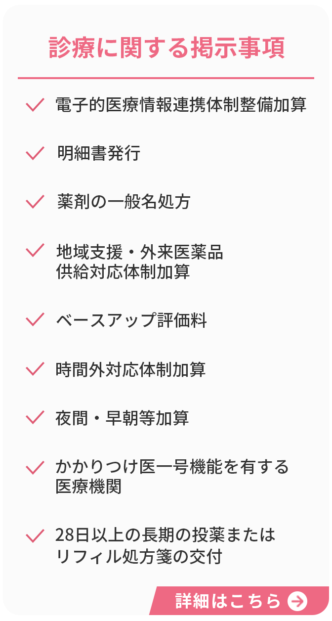 診療に関する掲示事項
